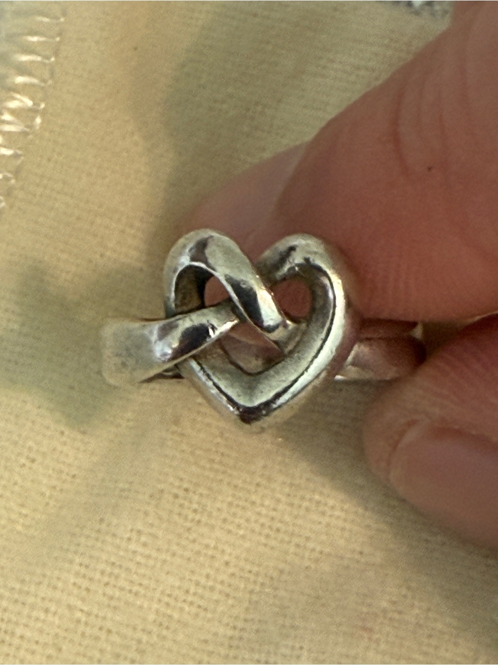 James Avery Silver Heart Knot Ring - Silver